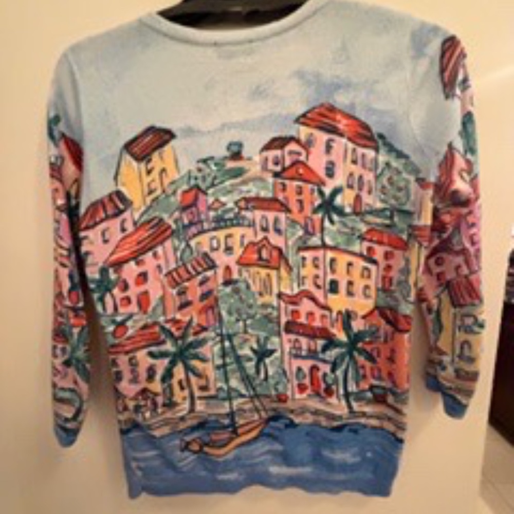 Colorful Button Down Sweater - image 2